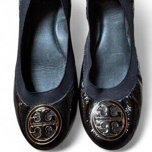 Tory Burch black leather ballet flats